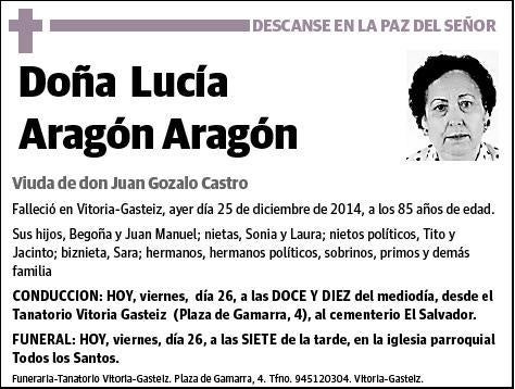 ARAGON ARAGON,LUCIA