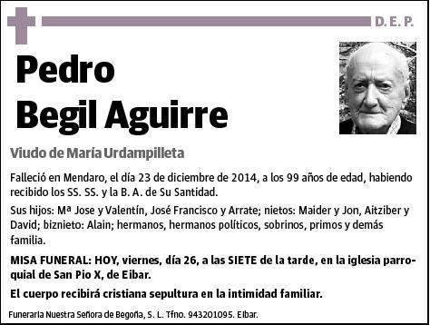 BEGIL AGUIRRE,PEDRO