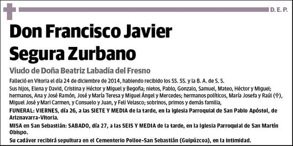 SEGURA ZURBANO,FRANCISCO JAVIER