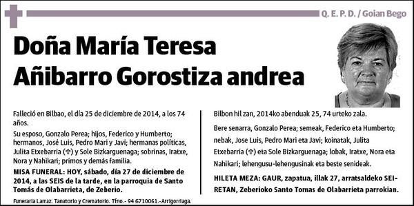 AÑIBARRO GOROSTIZA,MARIA TERESA