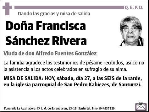 SANCHEZ RIVERA,FRANCISCA