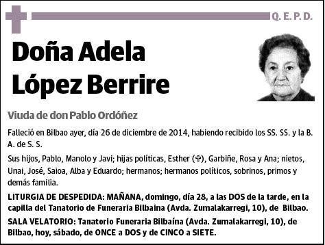 LOPEZ BERRIRE,ADELA