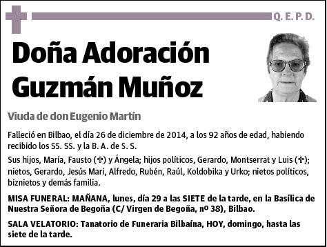 GUZMAN MUÑOZ,ADORACION