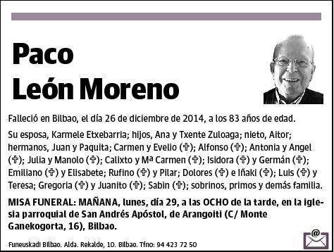 LEON MORENO,PACO