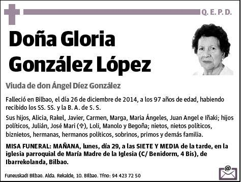 GONZALEZ LOPEZ,GLORIA