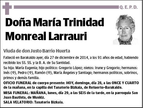 MONREAL LARRAURI,MARIA TRINIDAD