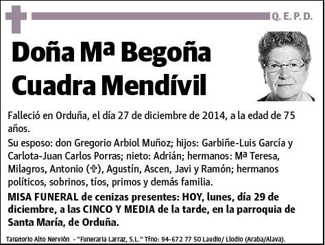 CUADRA MENDIVIL,Mª BEGOÑA