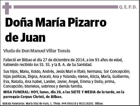 PIZARRO DE JUAN,MARIA