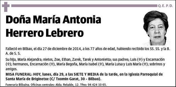 HERRERO LEBRERO,MARIA ANTONIA