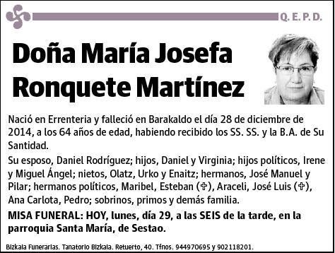 RONQUETE MARTINEZ,MARIA JOSEFA