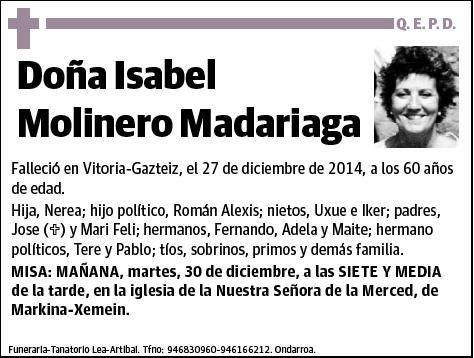 MOLINERO MADARIAGA,ISABEL