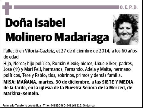 MOLINERO MADARIAGA,ISABEL