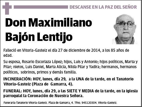 BAJON LENTIJO,MAXIMILIANO