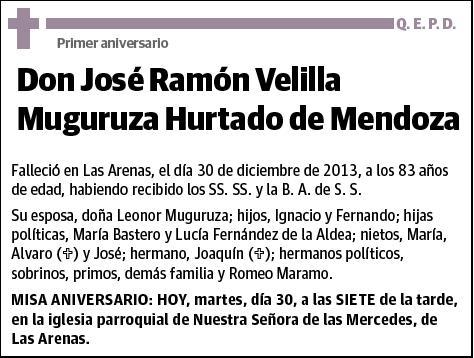 VELILLA MUGURUZA HURTADO DE MENDOZA,JOSE RAMON