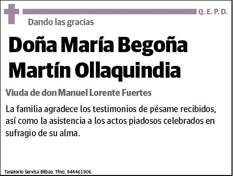 MARTIN OLLAQUINDIA,MARIA BEGOÑA