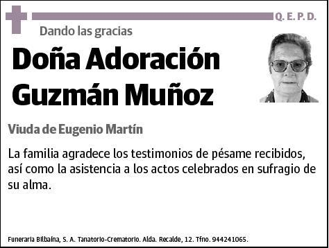 GUZMAN MUÑOZ,ADORACION