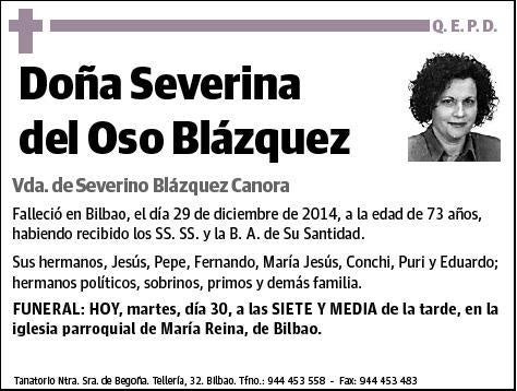 DEL OSO BLAZQUEZ,SEVERINA