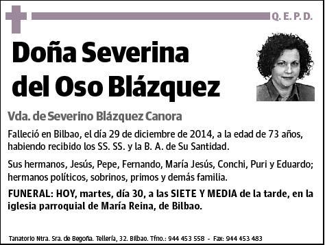 DEL OSO BLAZQUEZ,SEVERINA