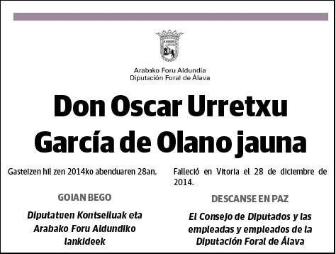 URRETXU GARCIA DE OLANO,OSCAR