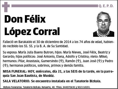 LOPEZ CORRAL,FELIX