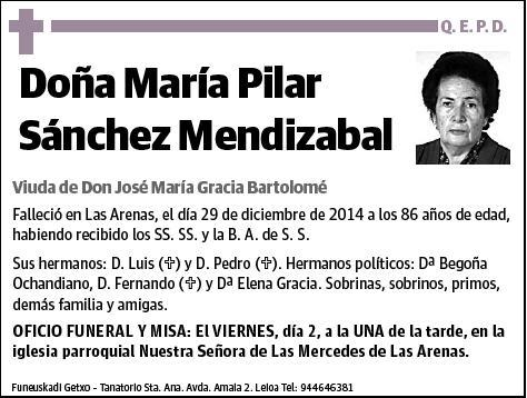 SANCHEZ MENDIZABAL,MARIA PILAR