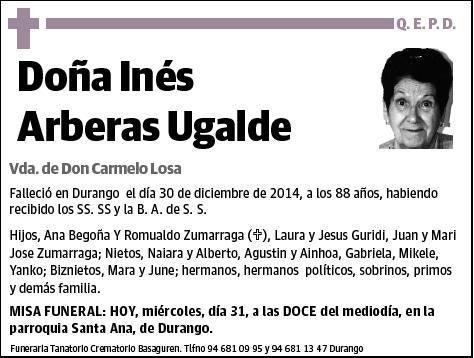 ARBERAS UGALDE,INES