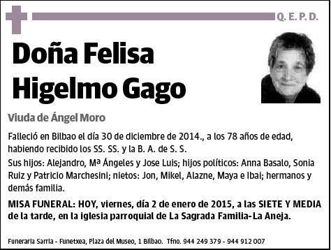 HIGELMO GAGO,FELISA