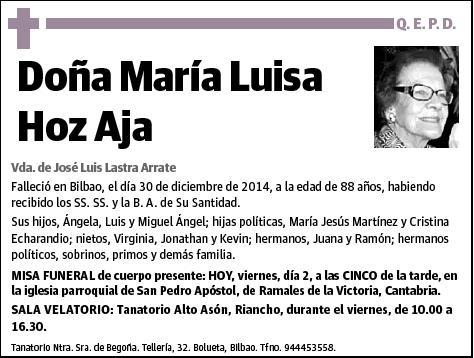 HOZ AJA,MARIA LUISA