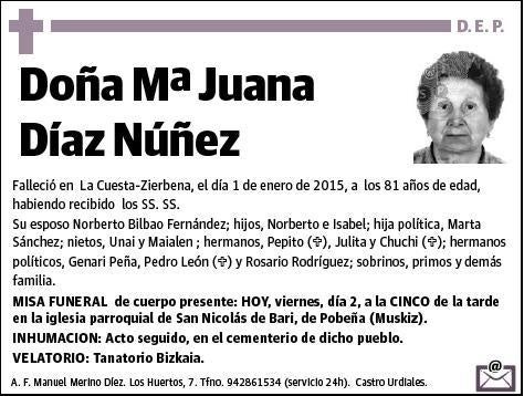 DIAZ NUÑEZ,Mª JUANA