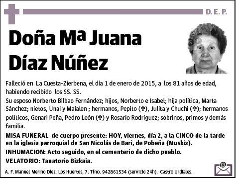 DIAZ NUÑEZ,Mª JUANA