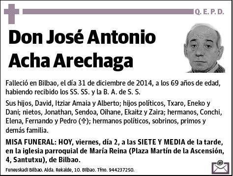 ACHA ARECHAGA,JOSE ANTONIO