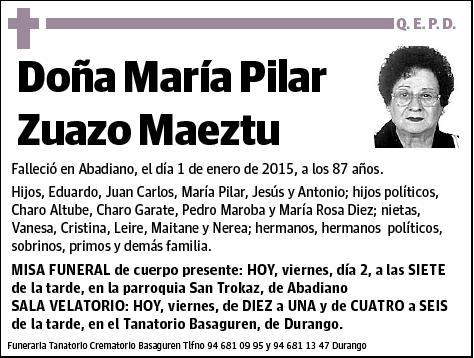 ZUAZO MAEZTU,MARIA PILAR