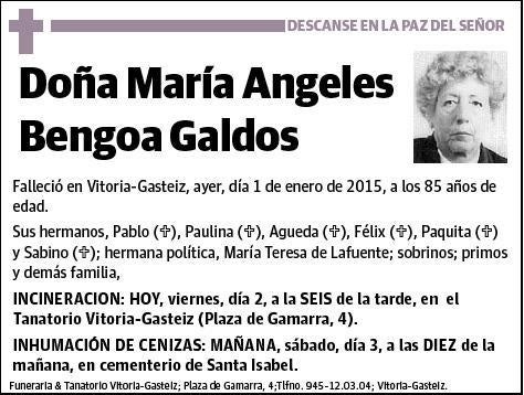 BENGOA GALDOS,MARIA ANGELES