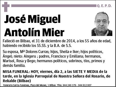 ANTOLIN MIER,JOSE MIGUEL