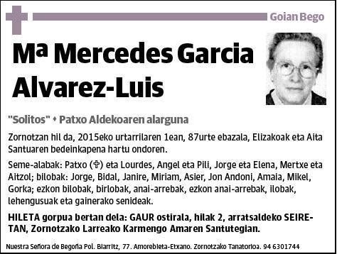 GARCIA ALVAREZ-LUIS Mª MERCEDES