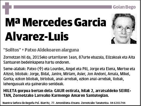 GARCIA ALVAREZ-LUIS Mª MERCEDES