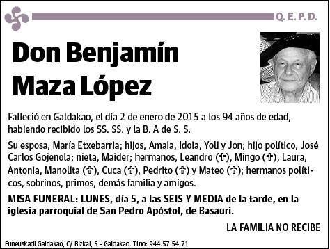 MAZA LOPEZ,BENJAMIN