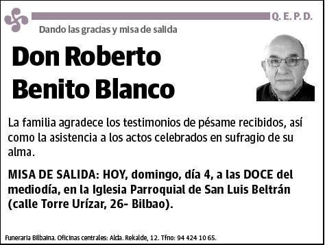 BENITO BLANCO,ROBERTO