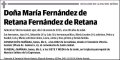 FERNANDEZ DE RETANA FERNANDEZ DE RETANA,MARIA