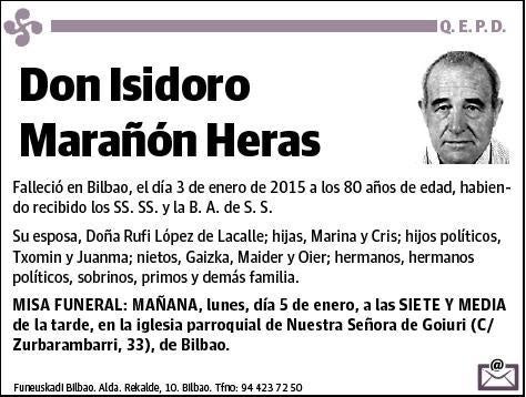 MARAÑON HERAS,ISIDORO