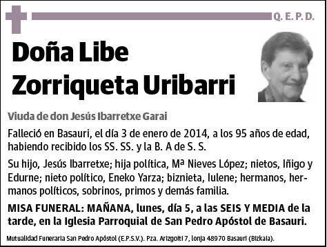 ZORRIQUETA URIBARRI,LIBE