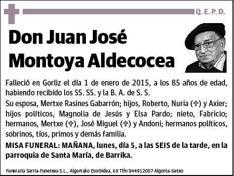 MONTOYA ALDECOCEA,JUAN JOSE