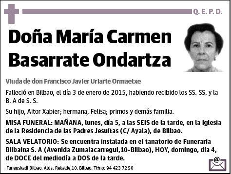 BASARRATE ONDARTZA,MARIA CARMEN