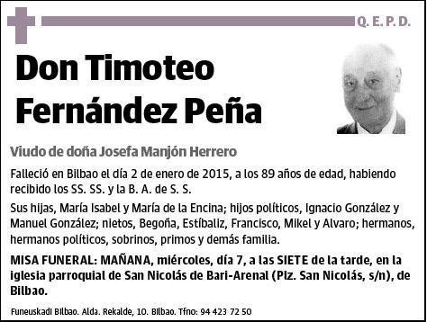 FERNANDEZ PEÑA,TIMOTEO