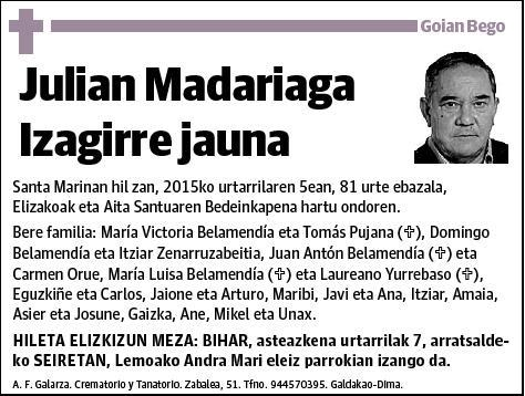 MADARIAGA IZAGIRRE,JULIAN