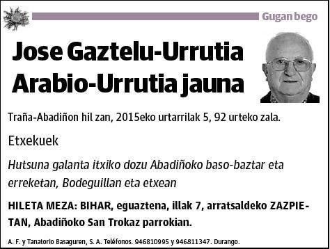 GAZTELU- URRUTIA ARABIO- URRUTIA,JOSE