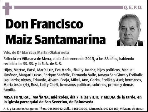 MAIZ SANTAMARINA,FRANCISCO