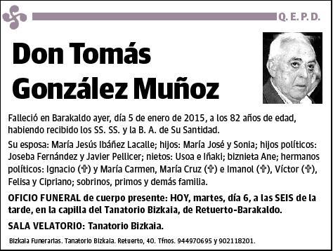 GONZALEZ MUÑOZ,TOMAS