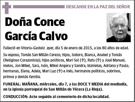 GARCIA CALVO,CONCE