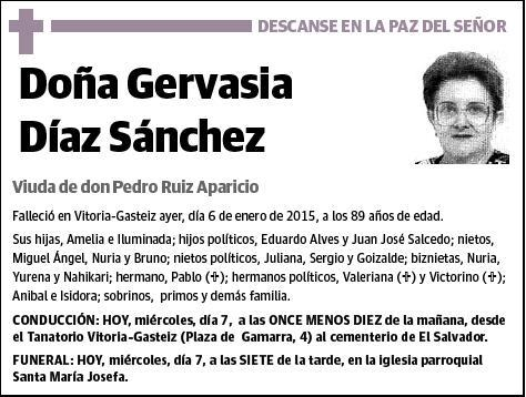 DIAZ SANCHEZ,GERVASIA